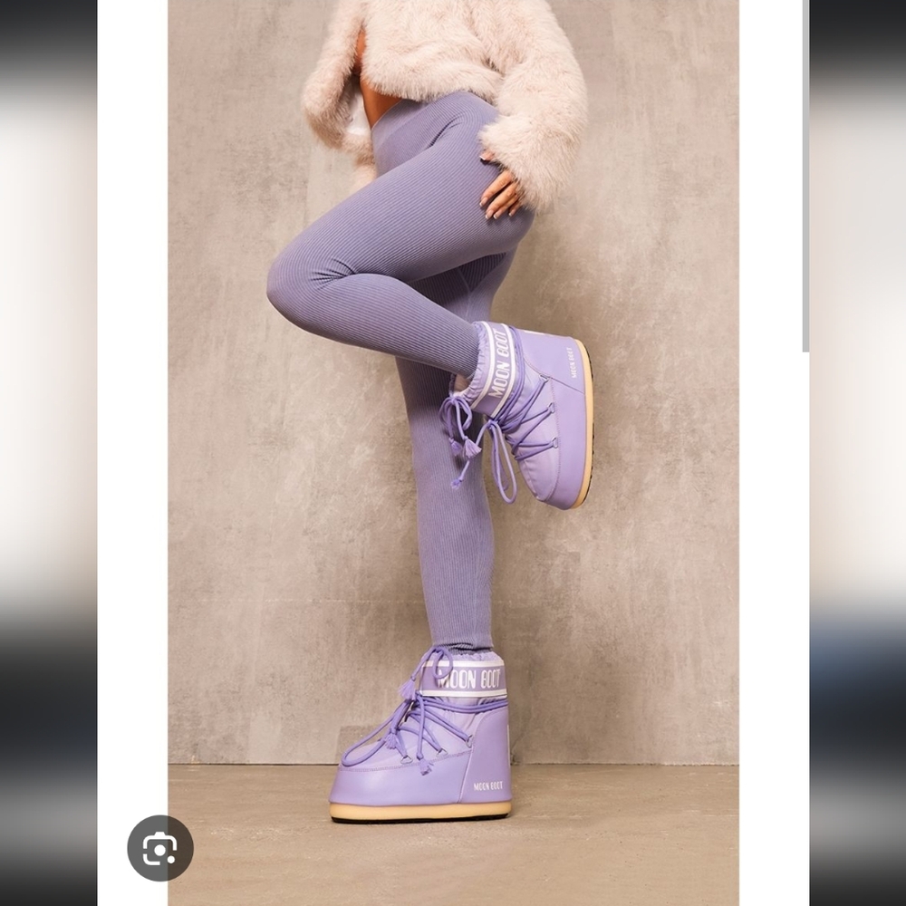 Moon Boot Purple Low Icon Snow Boot Moon Boots Lilac purple Snow Boots Short - Picture 4 of 17
